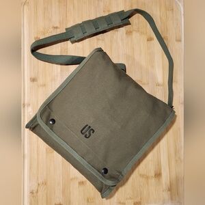 US Surplus Green Canvas Messenger Bag